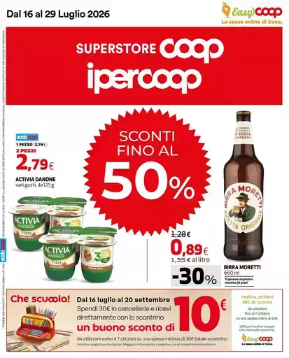 Sconti fino al 50%