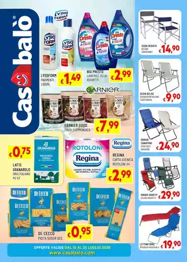 Offerte valide dal 15 al 25 luglio 2026 Offerte valide dal 15 al 25 luglio 2026