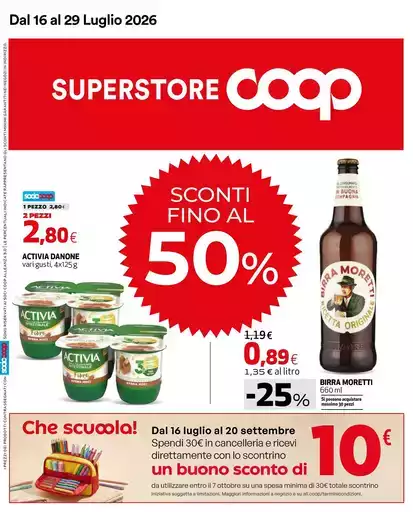 Sconti fino al 50%