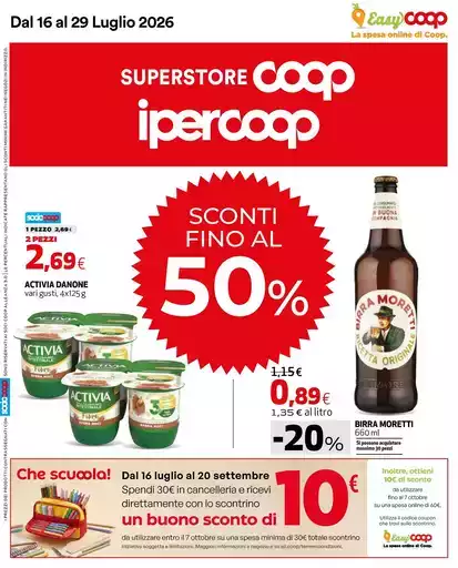 Sconti fino al 50%