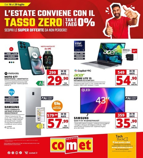 Tasso zero da Comet!