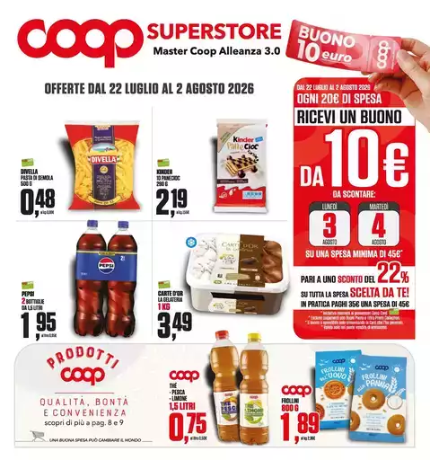 Offerte dal 22 luglio al 2 agosto 2026