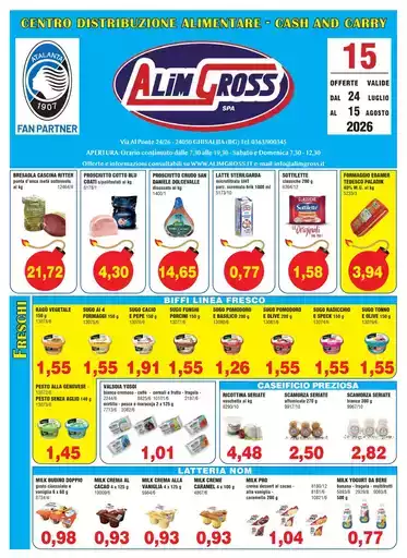 OFFERTE VALIDE DAL 24 LUGLIO AL 15 AGOSTO 2026