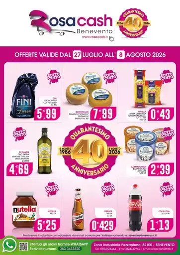 OFFERTE VALIDE DAL 27 LUGLIO ALL' 8 AGOSTO 2026