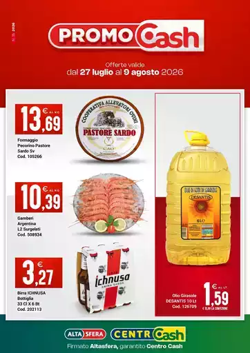 Offerte valide dal 27 luglio al 9 agosto 2026