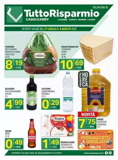 Offerte valide dal 27 Luglio al 9 Agosto 2026