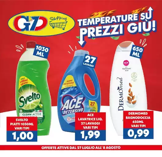 Temperature su prezzi giu!