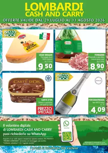 OFFERTE VALIDE DAL 29 LUGLIO AL 11 AGOSTO 2026