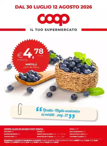 Dal 30 luglio al 12 agosto 2026