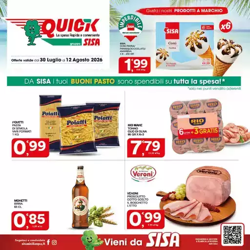 Offerte valide dal 30 Luglio al 12 Agosto 2026