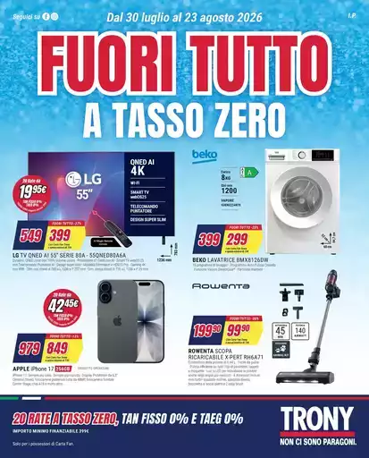 TRONY - VOLANTINO - Informatica TV Telefonia e Elettrodomestici online TRONY - VOLANTINO - Informatica TV Telefonia e Elettrodomestici online