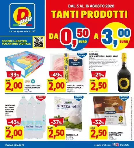 Tanti prodotti da 0.50€ a 3.00€ Tanti prodotti da 0.50€ a 3.00€