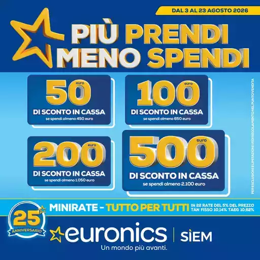 Più prendi, meno spendi