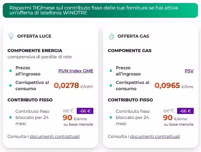 Offerta luce & gas Offerta luce & gas